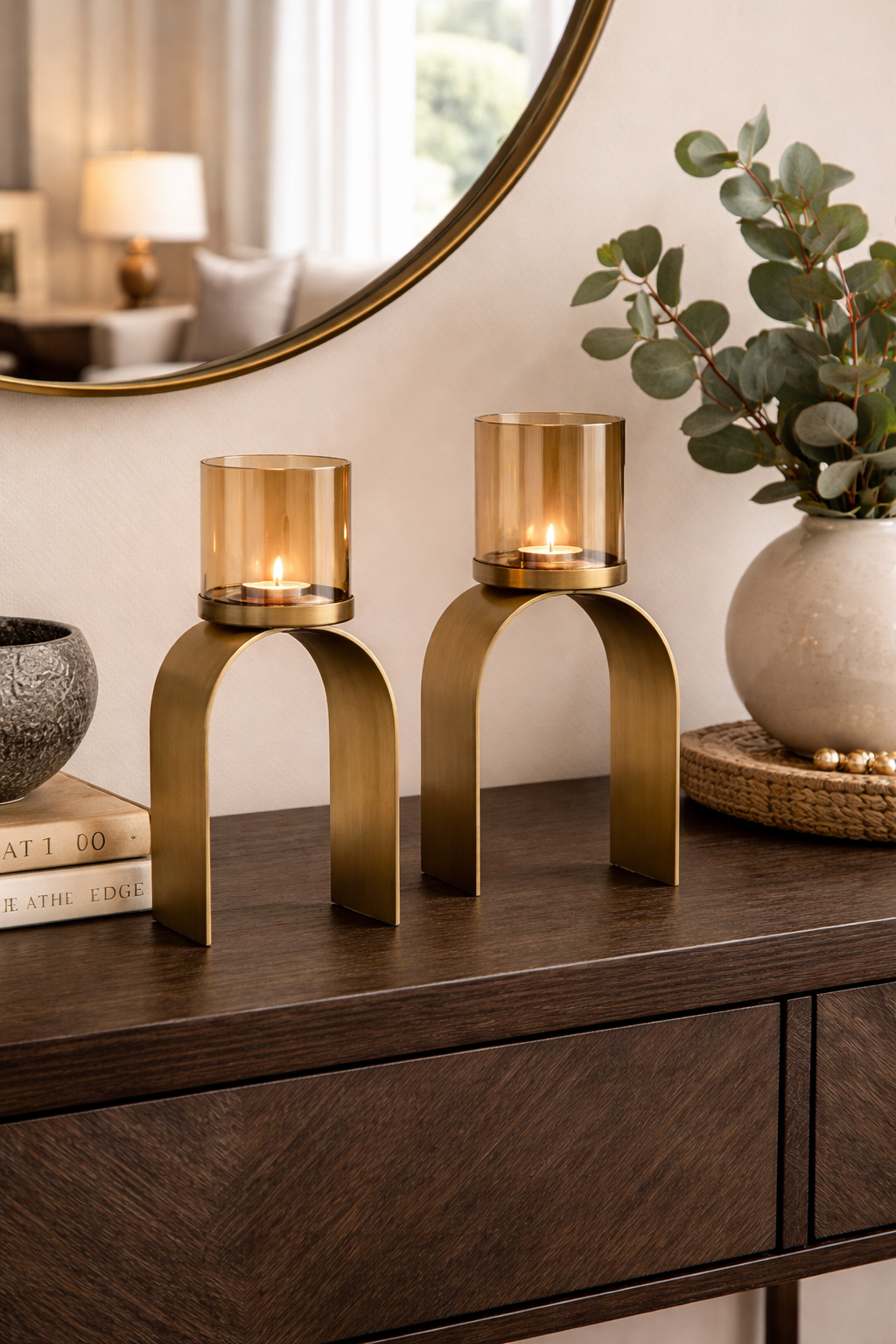 Tarali Arch Glow Candle/T-light Holder – Set of 2