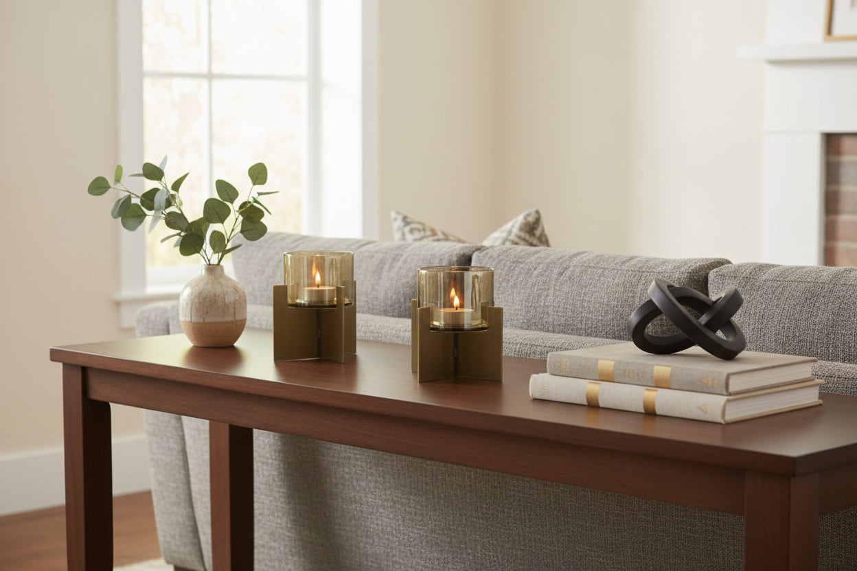 Tarali Cross Base Candle/T-light Holder – Set of 2