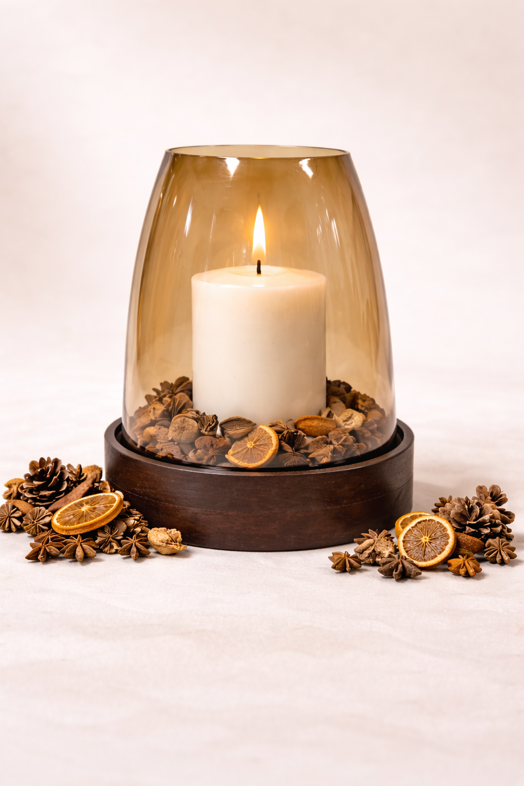 Aranya Wood Base Glow Hurricane